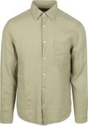 Marc O'Polo Overhemd Linnen Groen