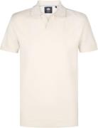 Petrol Knitted Polo Ecru