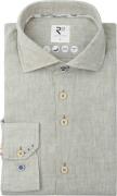 R2 Overhemd Linnen Blend Lichtgroen