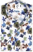 R2 Overhemd Linnen Bloemenprint Multicolor