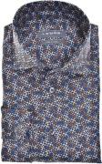 Ledub Overhemd Print Donkerblauw