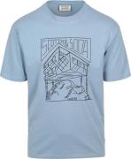 Scotch And Soda T-shirt Print Blauw