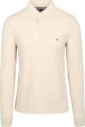 Tommy Hilfiger Longsleeve Polo Melange Ecru