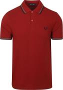 Fred Perry Polo Twin Tipped M3600 Rood