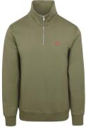 Levi's Sweater Half Zip Groen