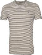 No Excess T-Shirt Strepen Yarn Dye Beige