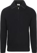 Profuomo Half Zip Pullover Wol Navy