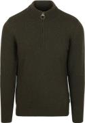 Barbour Half Zip Trui Wol Olive