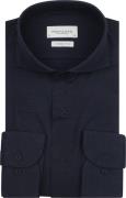 Profuomo Japanese Knitted Overhemd Structure Navy