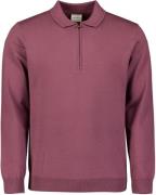 No Excess Polo Zip Trui Dark Wine
