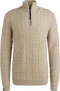 Vanguard Trui Half Zip Wol Beige