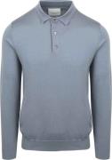 Profuomo Longsleeve Poloshirt Merinowol Blauw