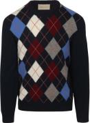 Gant Pullover Wool Blend Argyle Navy