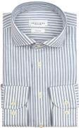 Profuomo Overhemd Peached Stripes Flanel Blauw