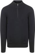Profuomo Half Zip Pullover Luxury Navy