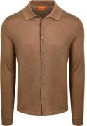 Suitable Cardigan Shirt Merino Camel