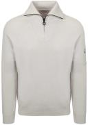 Suitable Half Zip Trui Tias Cooldry Knit Greige