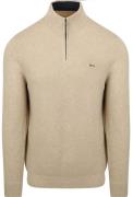McGregor Half Zip Trui Merino Blend Structure Sand