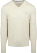 McGregor Trui Merino Blend V-Hals Off White