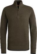 PME Legend Half Zip Structure Trui Beluga Groen