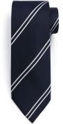Suitable Stropdas Zijde Double Stripe Navy -