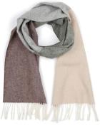 Profuomo Sjaal Lamswol Grijs Beige Bruin -