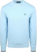 Fred Perry Sweater Logo Lichtblauw