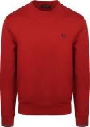 Fred Perry Sweater Logo Rood