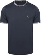 Fred Perry Twin Tipped T-shirt Navy Z47