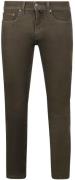 Pierre Cardin Broek Lyon Tapered Raw Bruin
