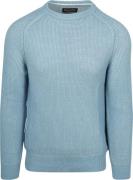 Marc O'Polo Pullover Structured Bi-Colour Blauw