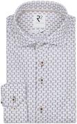 R2 Overhemd Sorona Print Beige