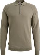 Cast Iron Longsleeve Half-Zip Polo Groen