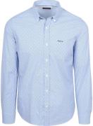 NZA Shirt Tuki Jacquard Print Blauw
