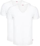 Levi's T-shirt V-Neck Wit 2Pack