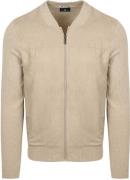 State Of Art Vest Zip Bomber Beige