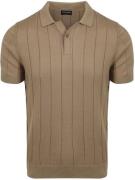 Suitable Respect Polo Drop Needle Taupe