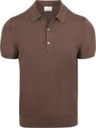 Profuomo Poloshirt Luxury Basic Bruin