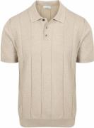 Profuomo Poloshirt Drop Needle Structure Beige
