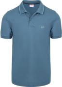 Sun68 Poloshirt Small Stripe Collar Petrol Blauw
