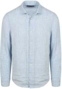 Marc O'Polo Overhemd Linnen Lichtblauw