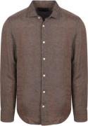 Marc O'Polo Overhemd Linnen Bruin