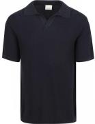 KnowledgeCotton Apparel Polo Knitted Navy
