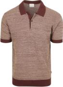 KnowledgeCotton Apparel Polo Knitted Chocolate