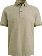 Vanguard Knitted Poloshirt Jacquard Print Groen