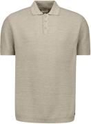 No Excess Knitted Poloshirt Taupe