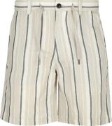 Boss Chino Short Linen Blend Stripes Beige