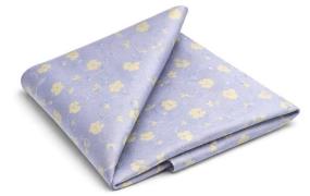 Suitable Zijde Pochet Bloem beige -