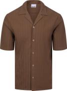 Supply & Co Short Sleeve Overhemd Stretch Bruin