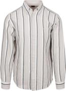 BOSS Relegant Overhemd Linen Blend Streep